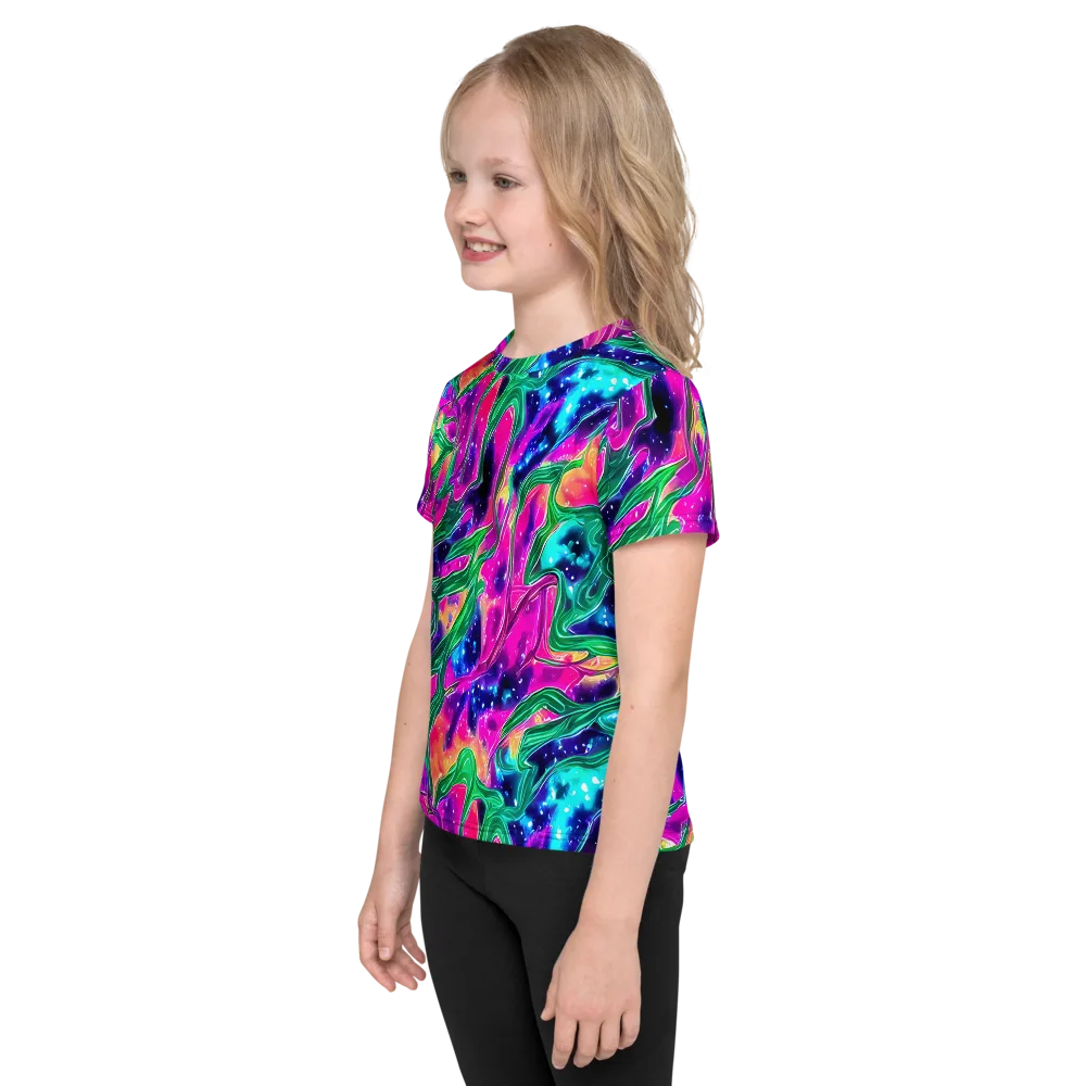Hypercolor Oasis on Kids Crew Neck T-Shirt — Left