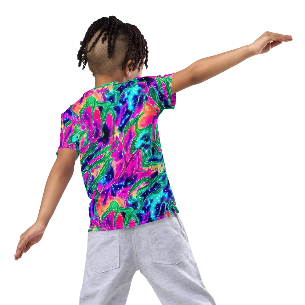 Hypercolor Oasis on Kids Crew Neck T-Shirt — Back