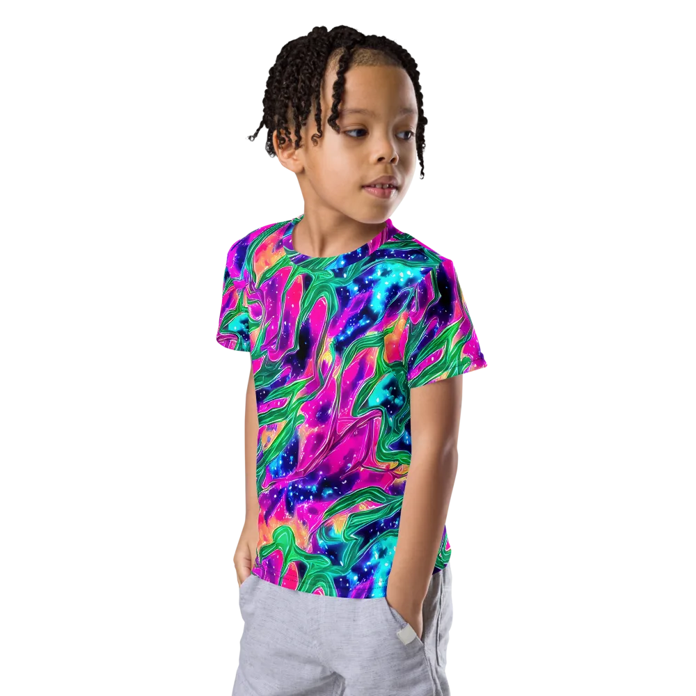 Hypercolor Oasis on Kids Crew Neck T-Shirt — Left Front