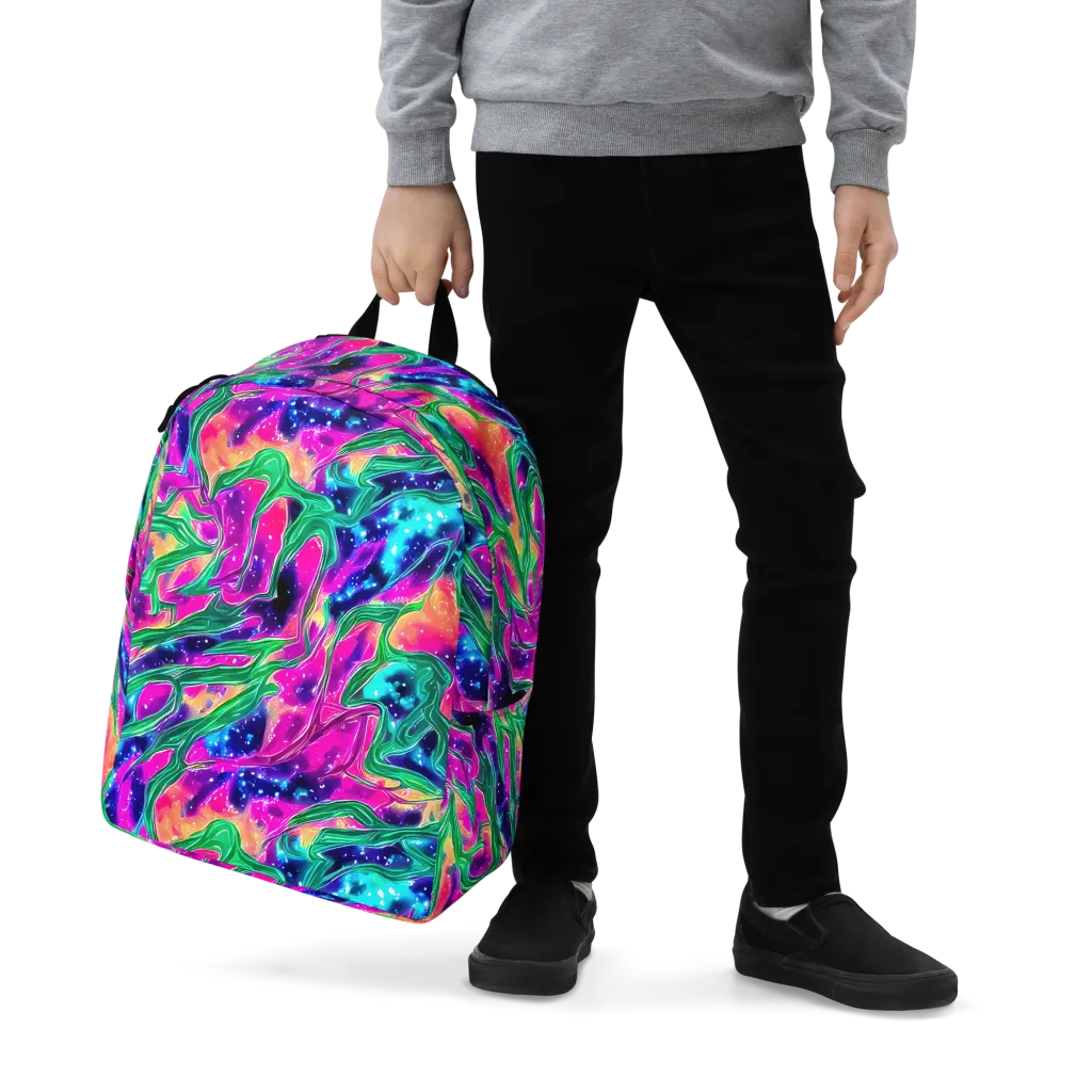 Hypercolor Oasis on Minimalist Backpack — Zoomed-in