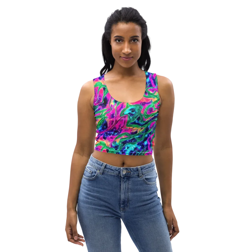 Hypercolor Oasis on Crop Top — Front