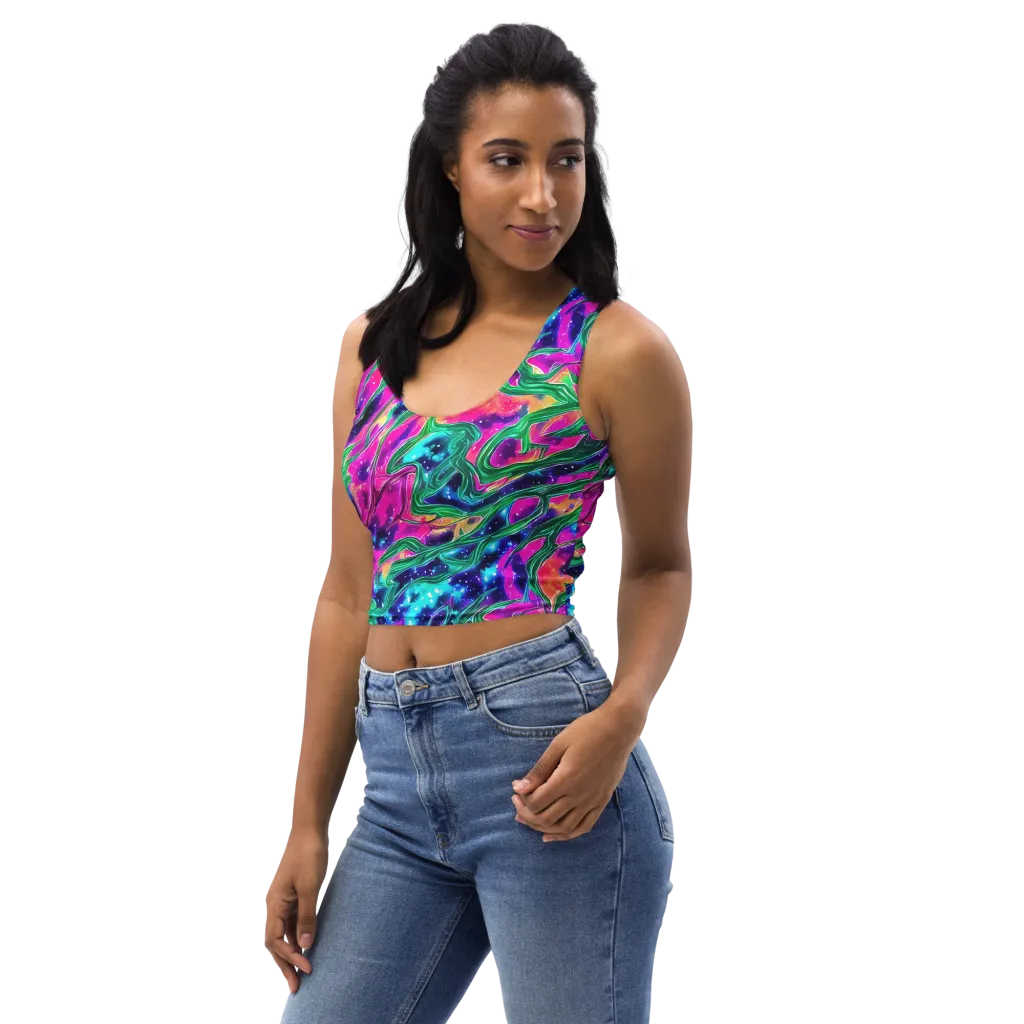 Hypercolor Oasis on Crop Top — Left Front