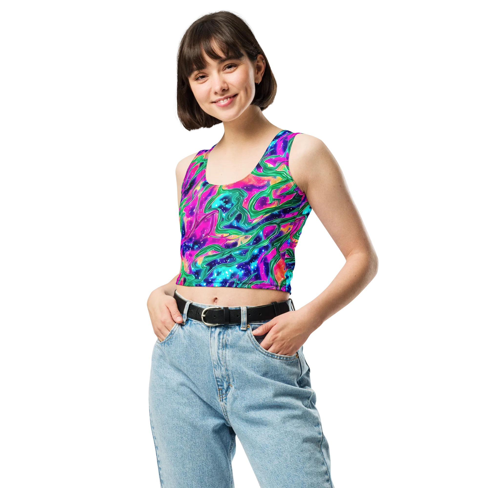 Hypercolor Oasis on Crop Top — Front
