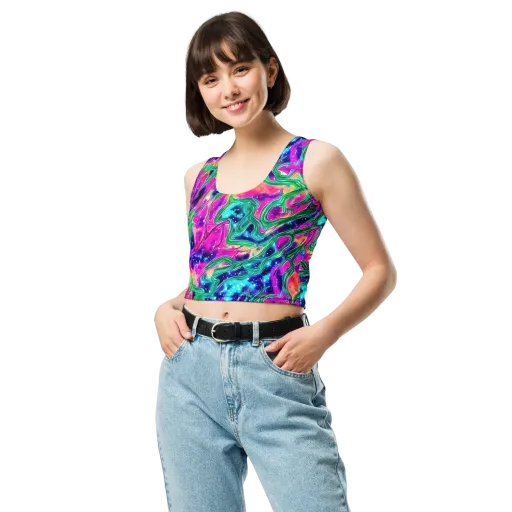 Hypercolor Oasis on a Crop Top