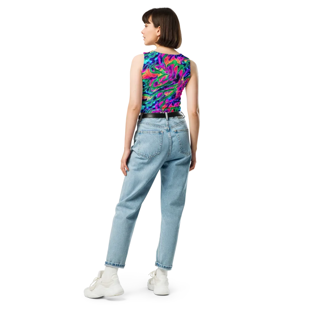 Hypercolor Oasis on Crop Top — Back