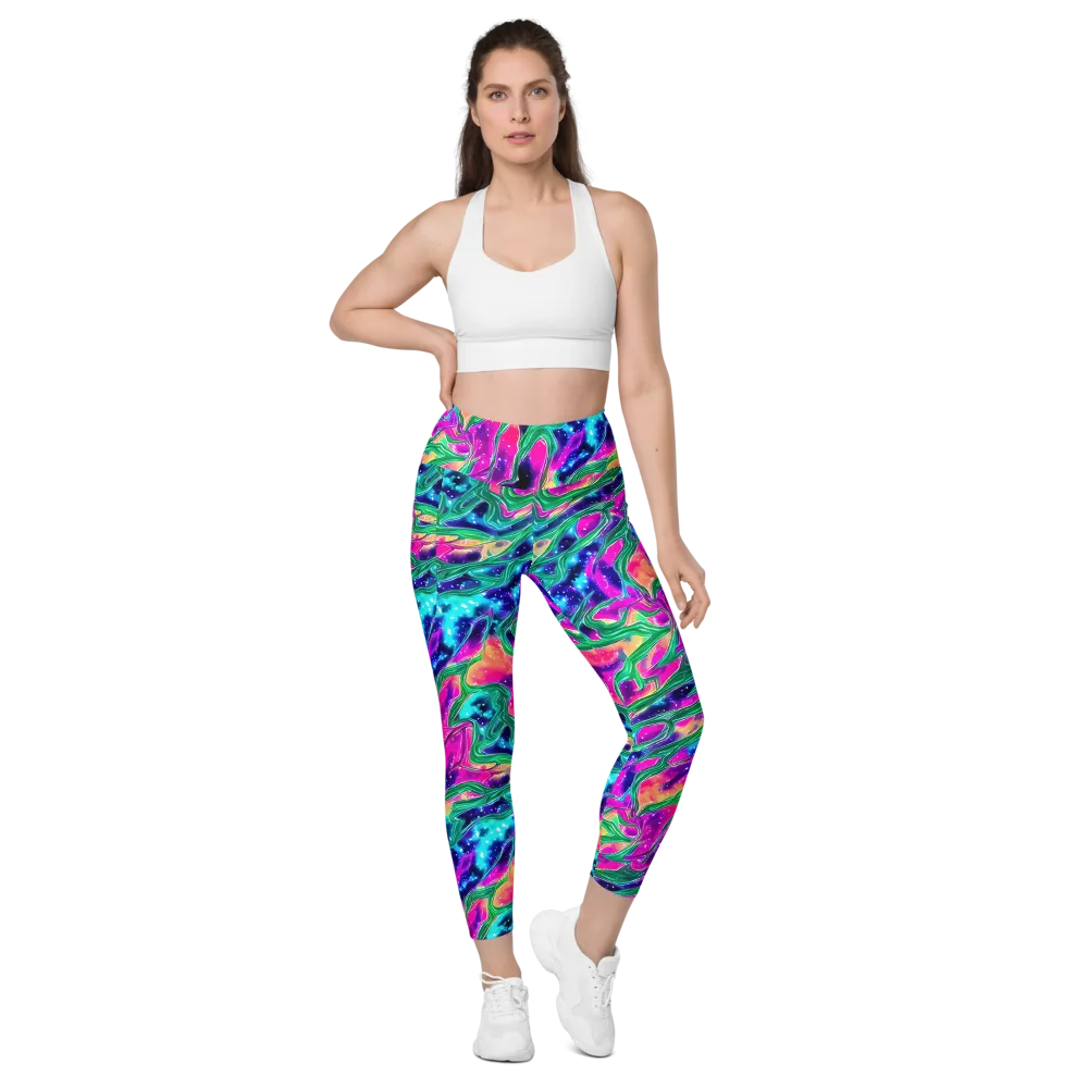 Hypercolor Oasis on Leggings with Pockets — Front