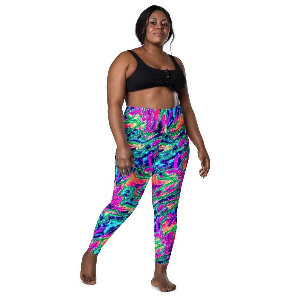 Hypercolor Oasis on Leggings with Pockets — Front