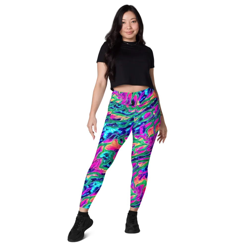 Hypercolor Oasis on Leggings with Pockets — Front