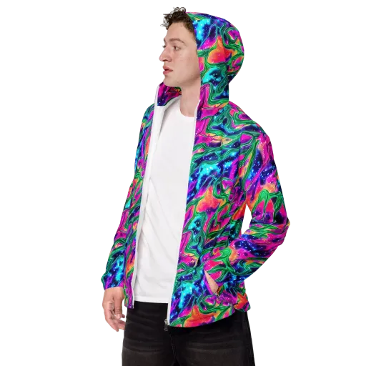 Hypercolor Oasis on a Men's Windbreaker