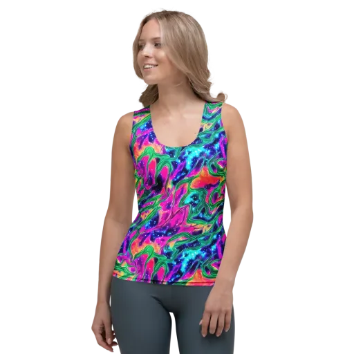 Hypercolor Oasis on a Women's Tank Top