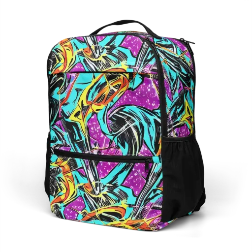 Turquoise Riot on a Utility Backpack