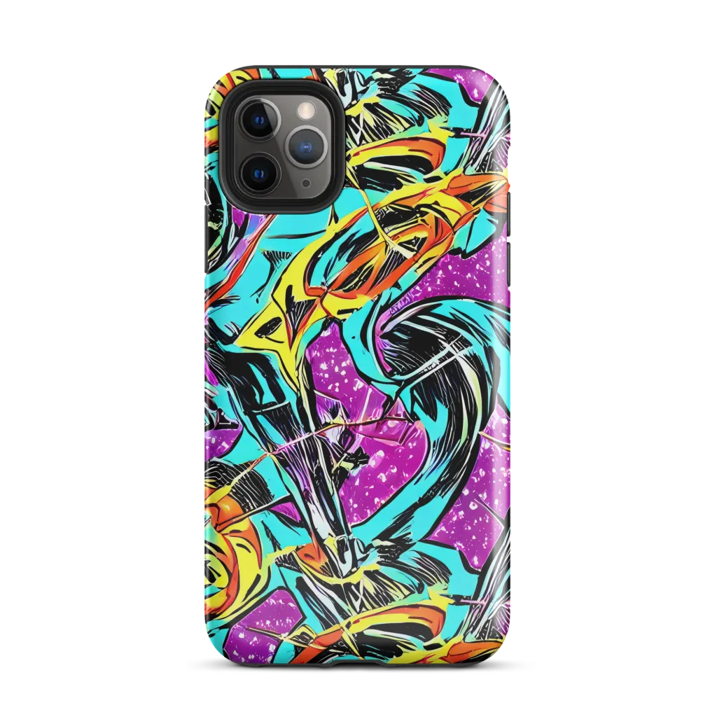 Turquoise Riot on Tough Case for iPhone® — Front