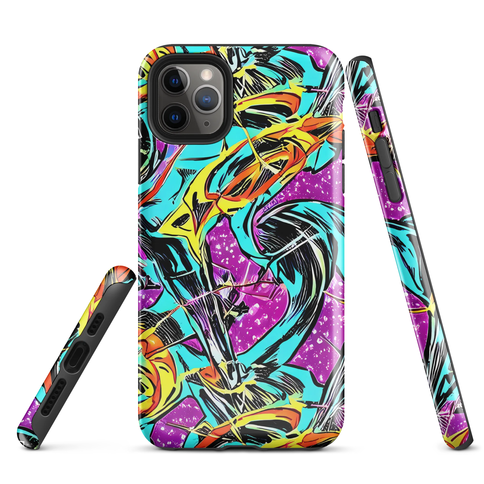 Turquoise Riot on Tough Case for iPhone® — Front