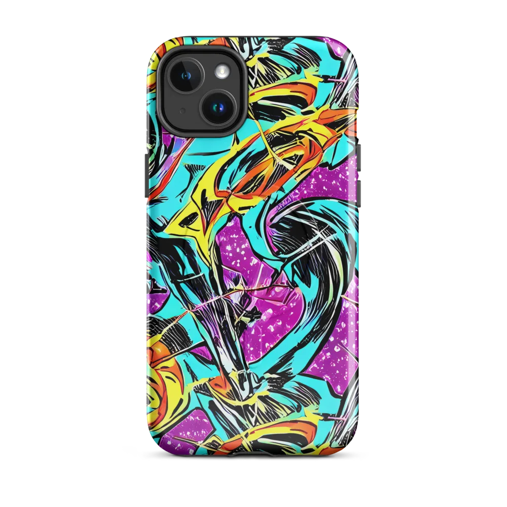 Turquoise Riot on MagSafe Tough Case for iPhone® — Front