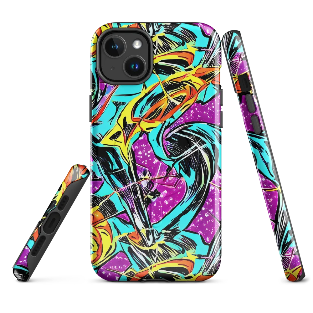 Turquoise Riot on MagSafe Tough Case for iPhone® — Front