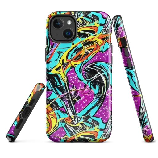 Turquoise Riot on a MagSafe Tough Case for iPhone®