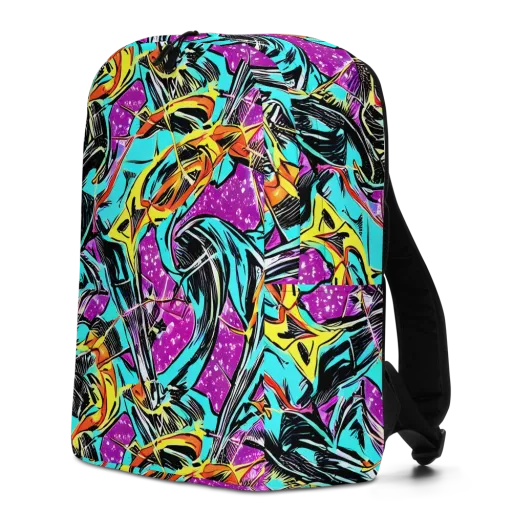 Turquoise Riot on a Minimalist Backpack