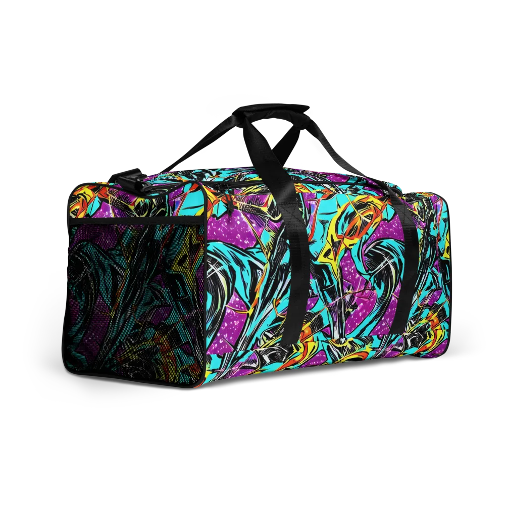 Turquoise Riot on Duffle Bag — Right Front