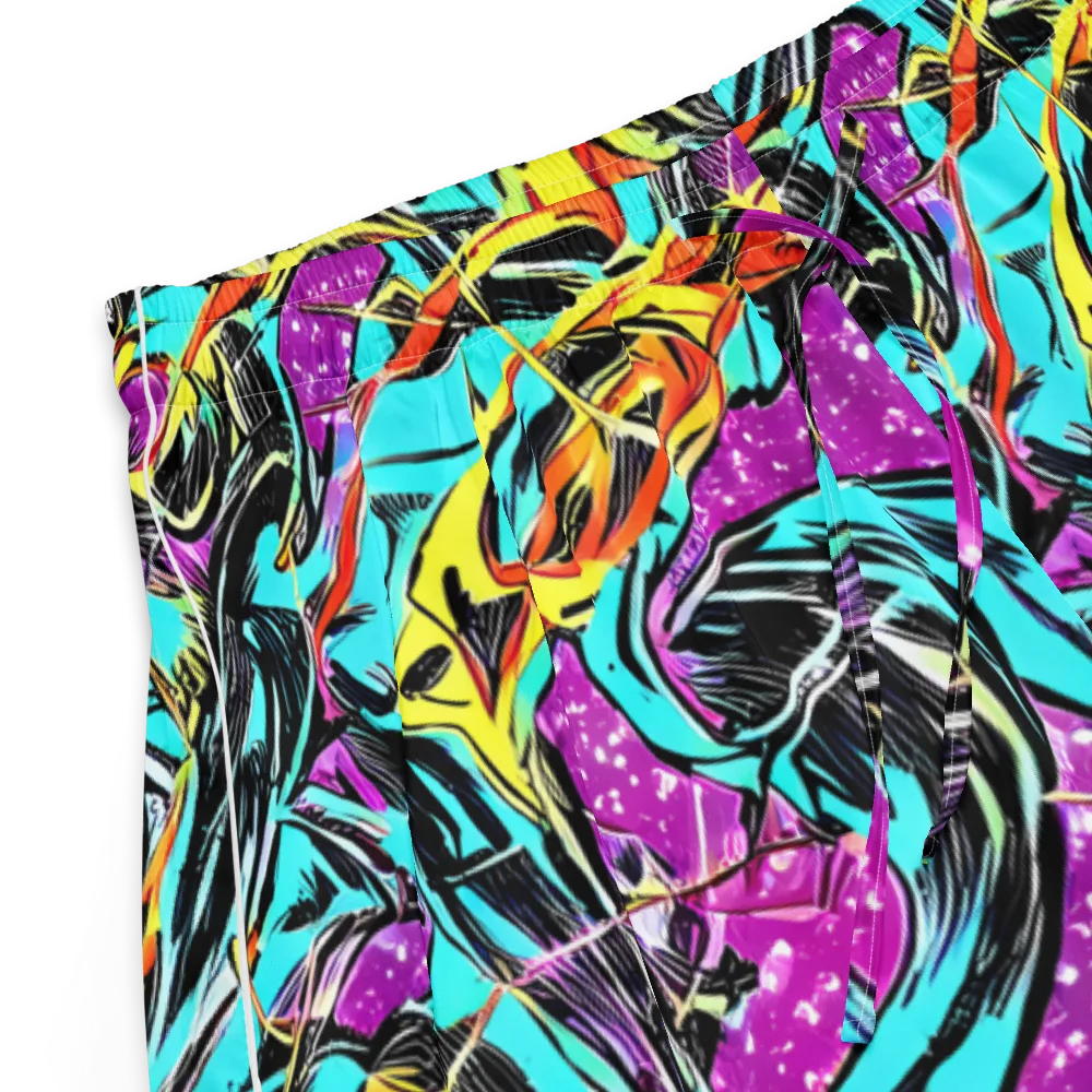 Turquoise Riot on Women's Pajama Shorts — Product details