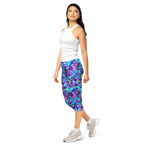 Digital Kaleidoscope on a Capri Leggings