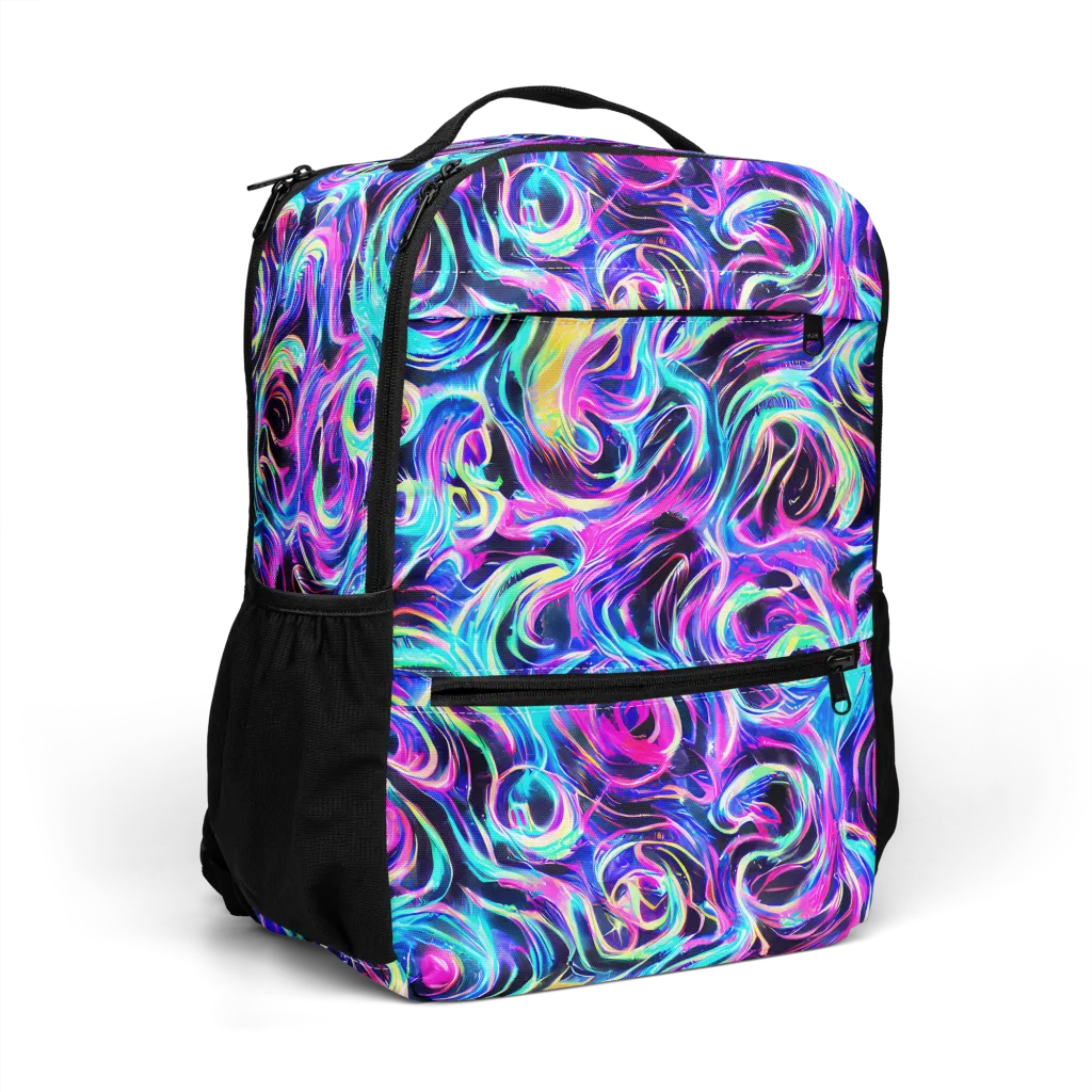 Digital Kaleidoscope on Utility Backpack — Right Front