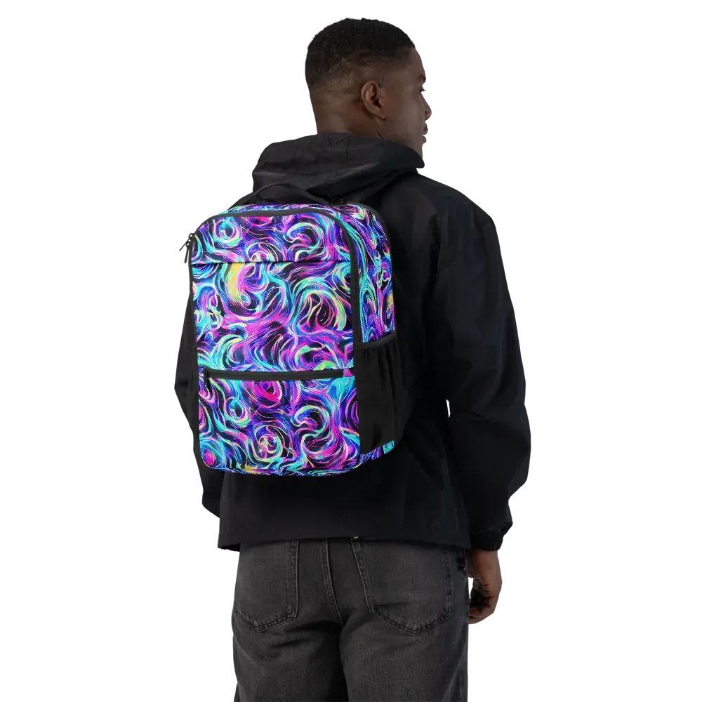 Digital Kaleidoscope on Utility Backpack — Back