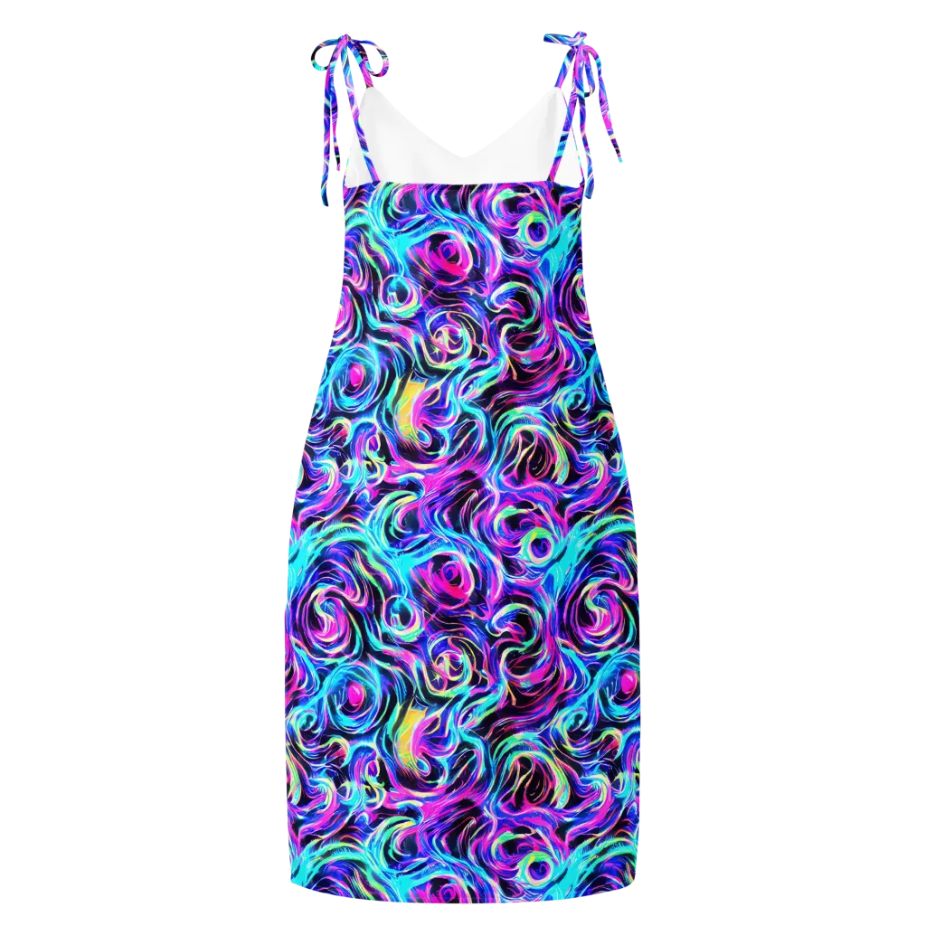 Digital Kaleidoscope on Slip Dress — Back
