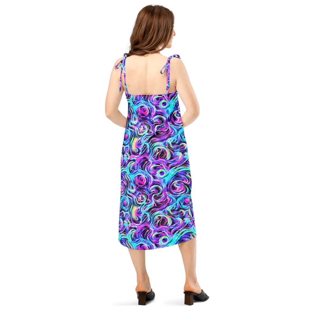 Digital Kaleidoscope on Slip Dress — Back