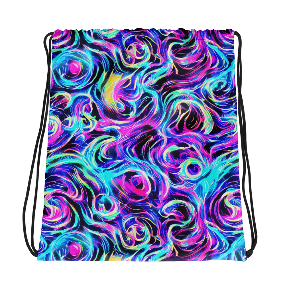 Digital Kaleidoscope on Drawstring Bag — Photo