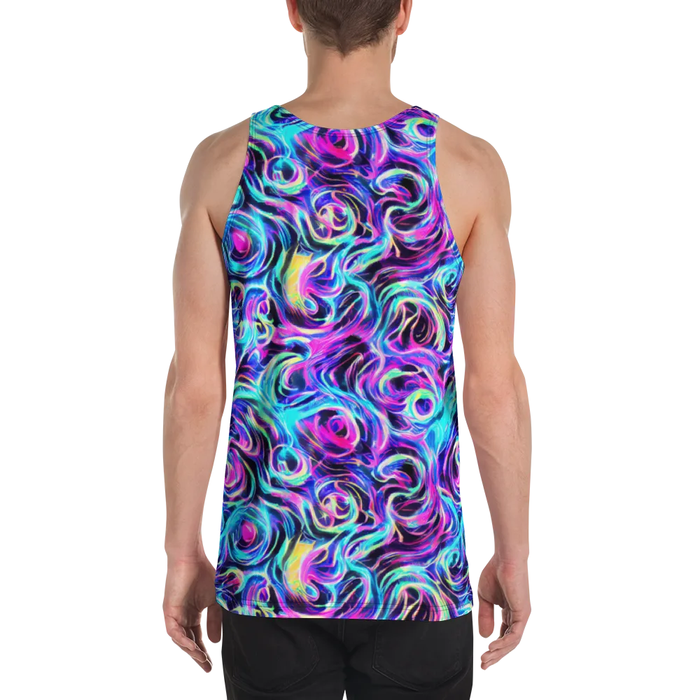 Digital Kaleidoscope on Men's Tank Top — Back