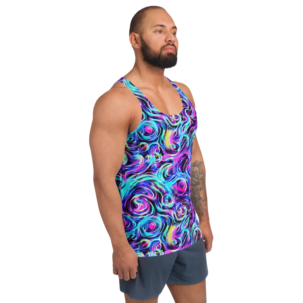 Digital Kaleidoscope on Men's Tank Top — Right Front