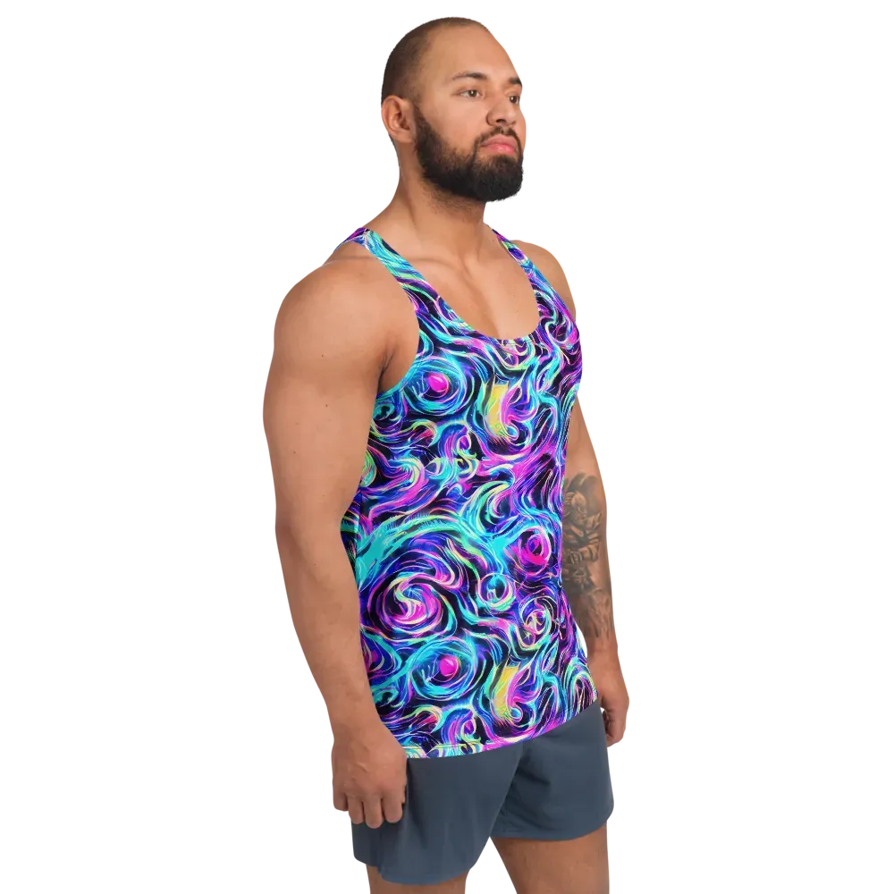 Digital Kaleidoscope on Men's Tank Top — Right Front