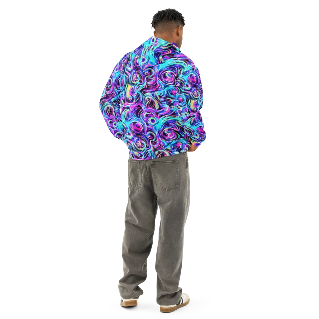 Digital Kaleidoscope on Cotton Hoodie — Back