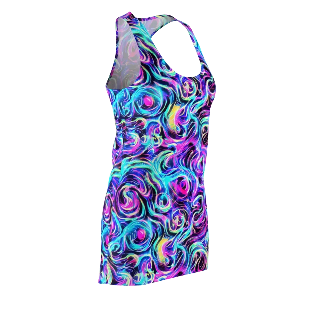 Digital Kaleidoscope on Racerback Dress — Front Side