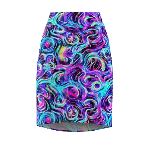 Digital Kaleidoscope on a Pencil Skirt