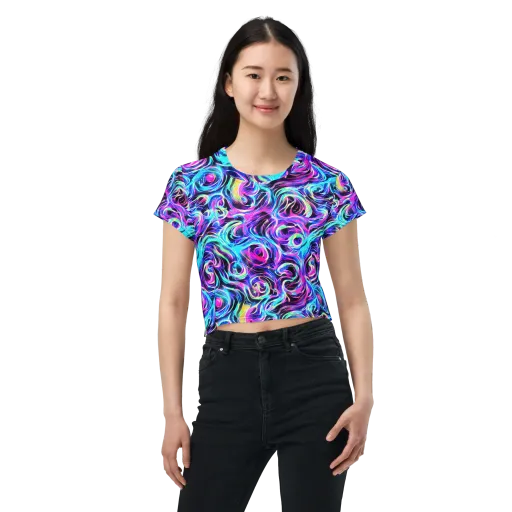 Digital Kaleidoscope on a Crop Tee