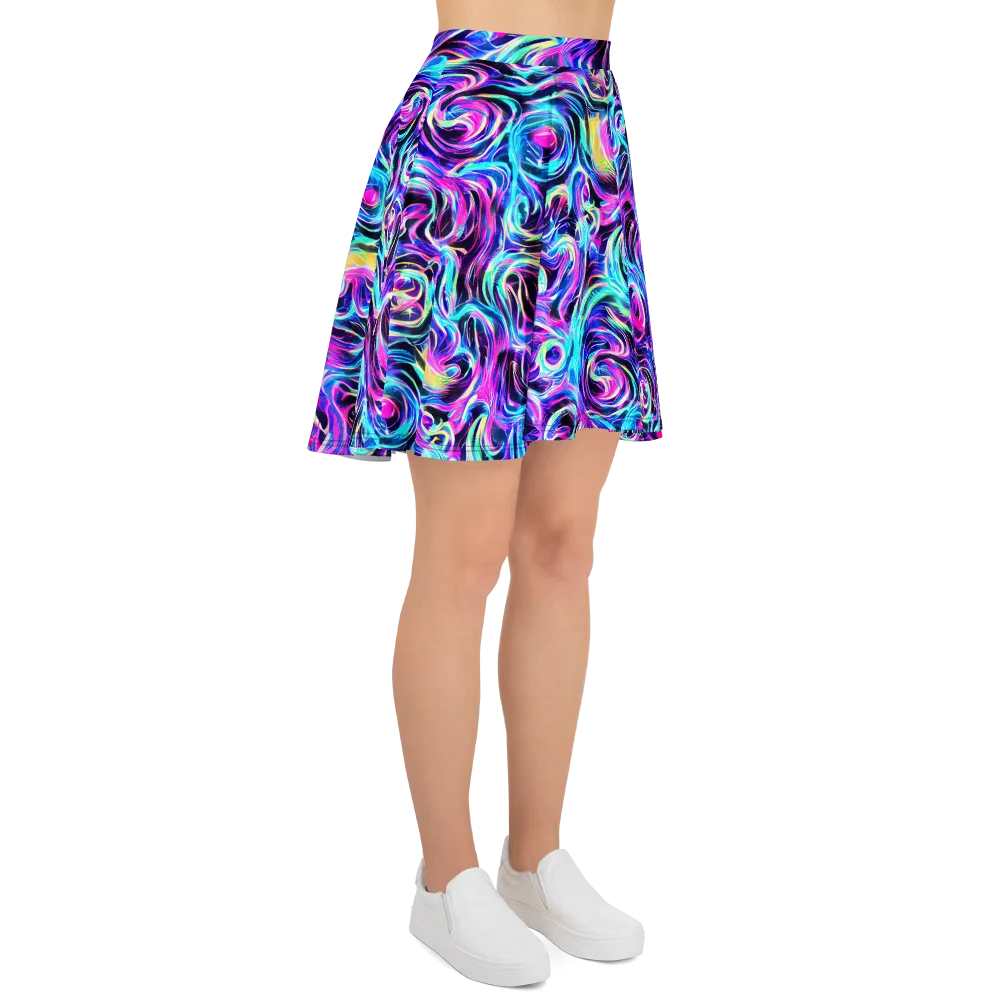 Digital Kaleidoscope on Skater Skirt — Right