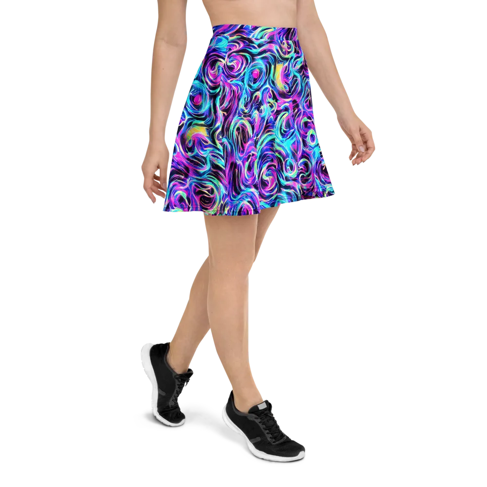 Digital Kaleidoscope on Skater Skirt — Right