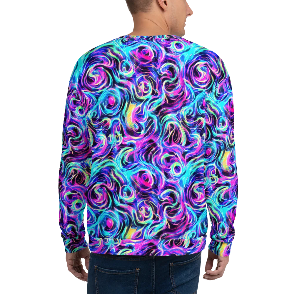 Digital Kaleidoscope on Sweatshirt — Back