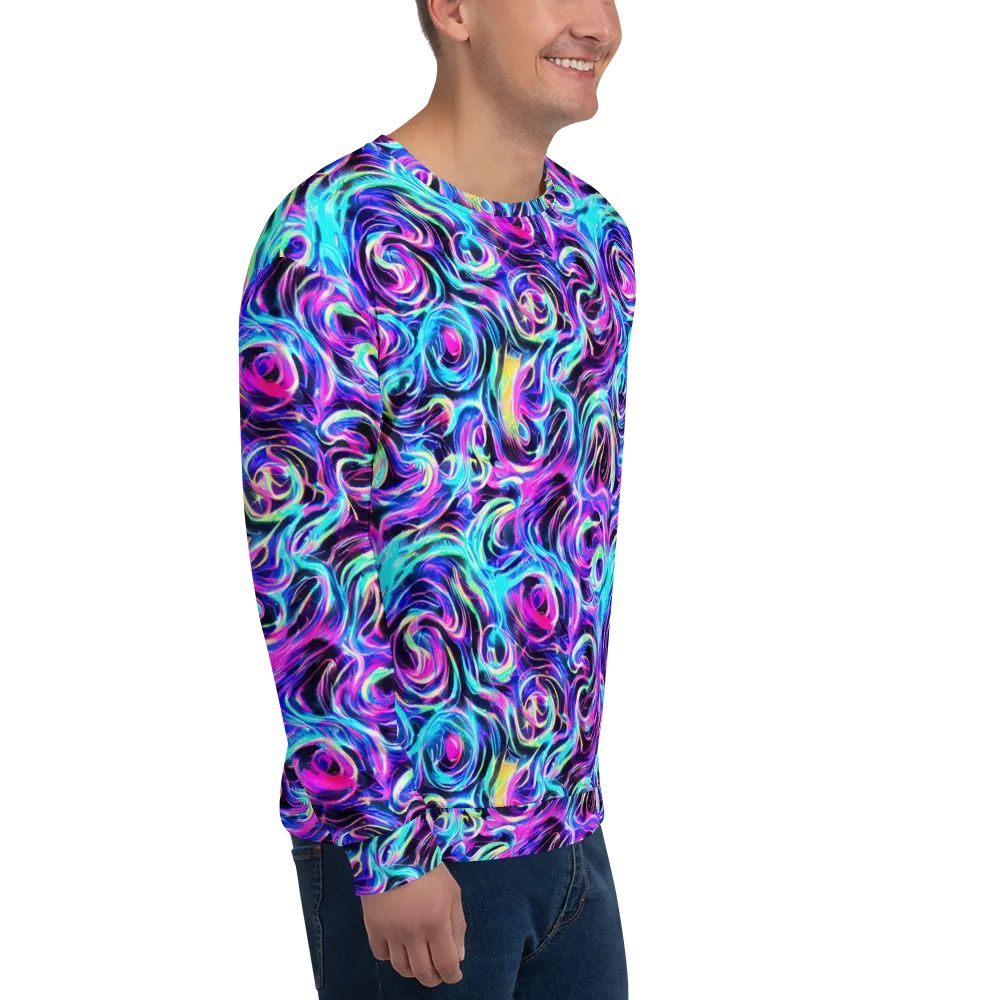 Digital Kaleidoscope on Sweatshirt — Right Front
