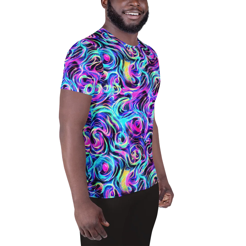 Digital Kaleidoscope on Men's Athletic T-Shirt — Right