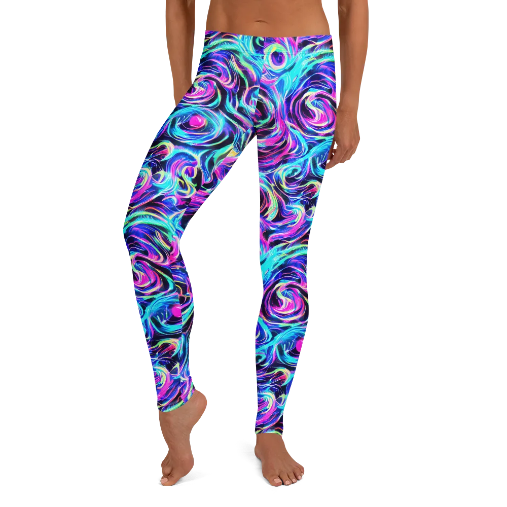 Digital Kaleidoscope on Leggings — Front