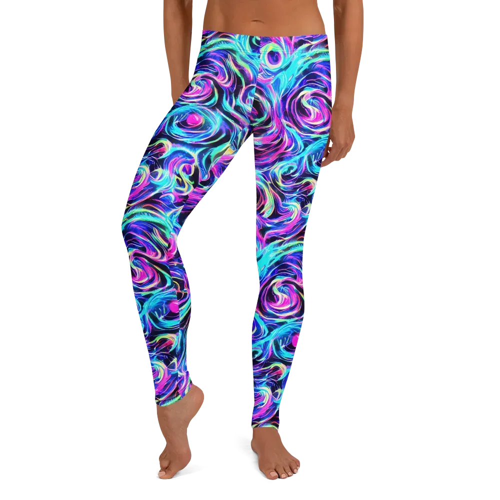 Digital Kaleidoscope on Leggings — Front