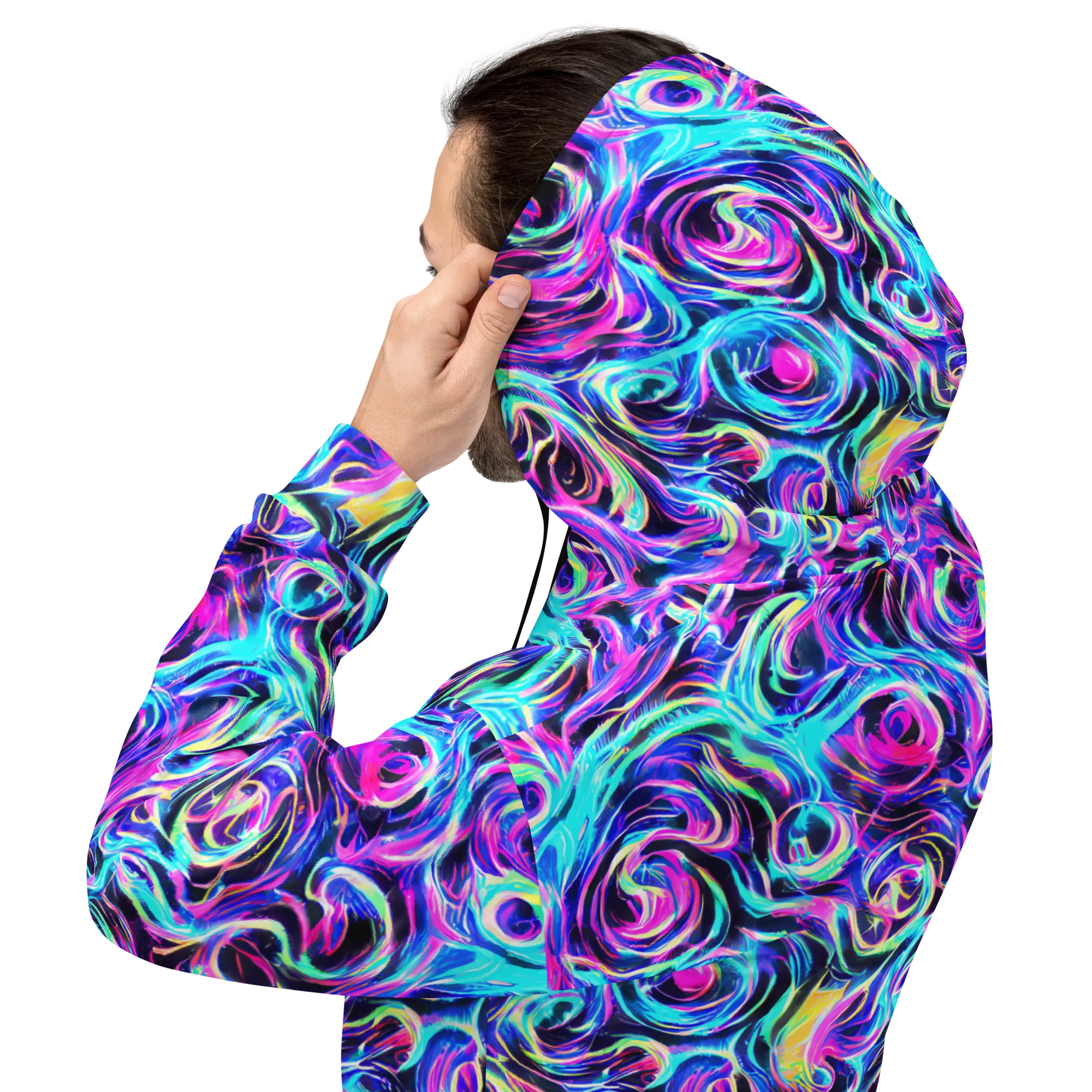 Digital Kaleidoscope on Hoodie — Back