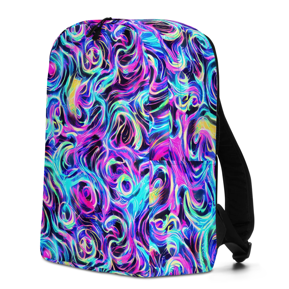 Digital Kaleidoscope on Minimalist Backpack — Left