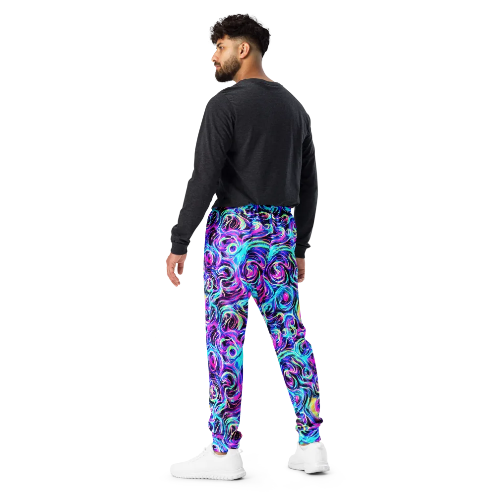 Digital Kaleidoscope on Men's Joggers — Back