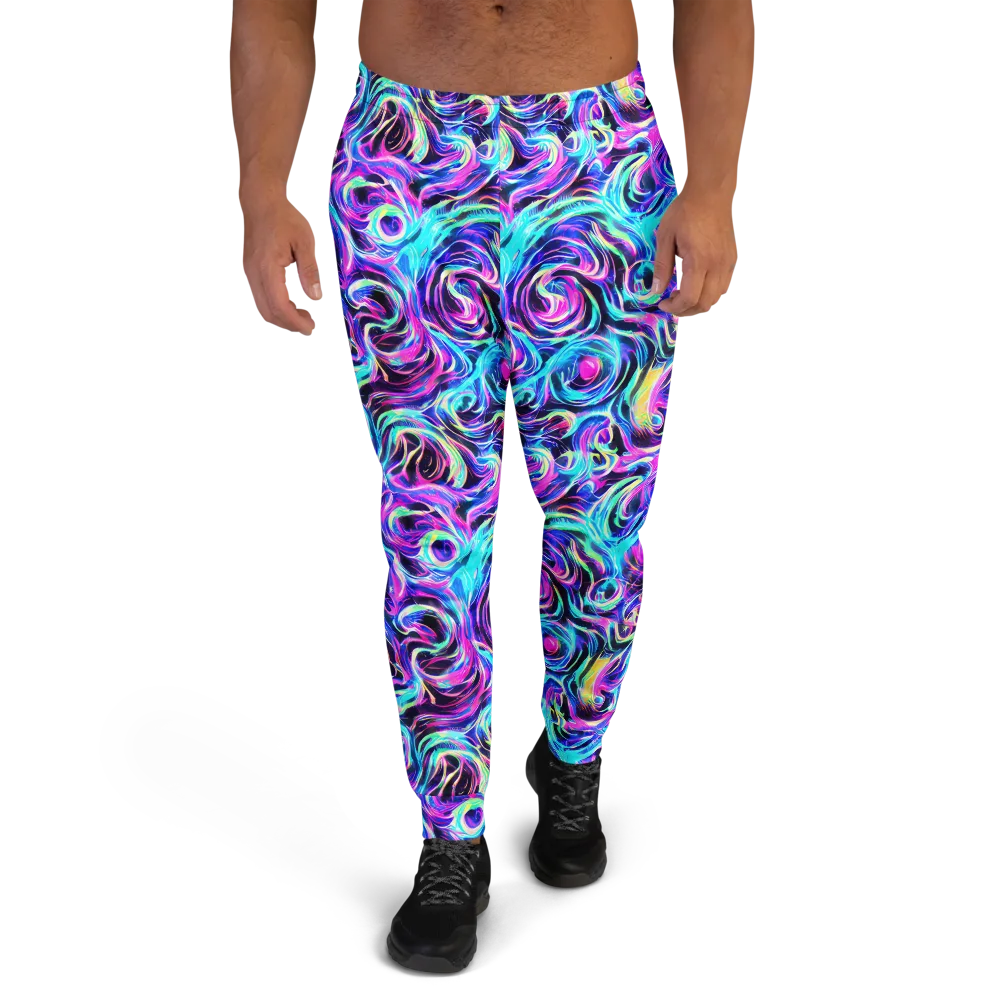 Digital Kaleidoscope on Men's Joggers — Front
