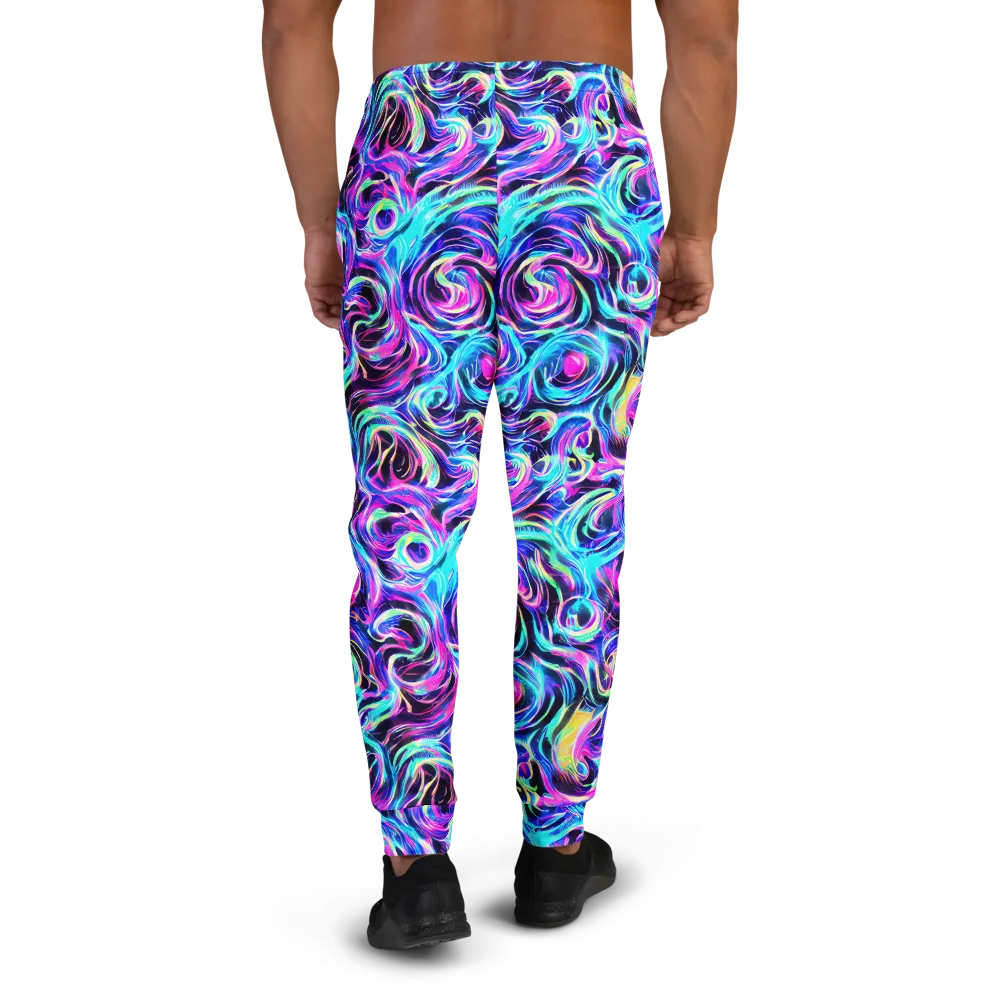 Digital Kaleidoscope on Men's Joggers — Back