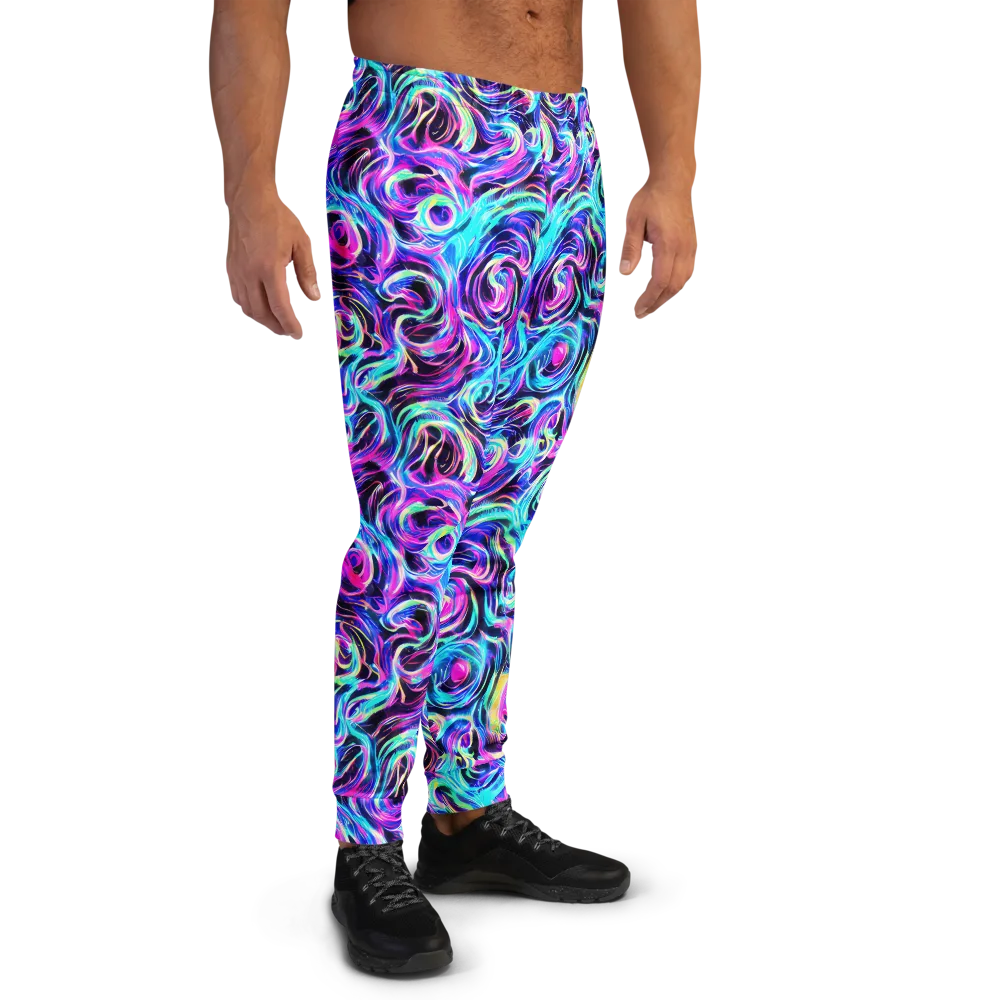 Digital Kaleidoscope on Men's Joggers — Right