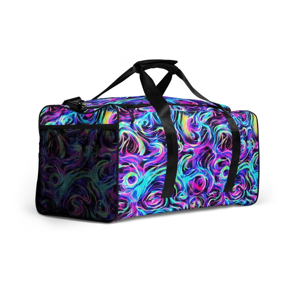 Digital Kaleidoscope on Duffle Bag — Right Front